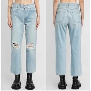 New SLVRLAKE London High Rise Broken Dreams Ripped Distressed Jeans Capsule Fall